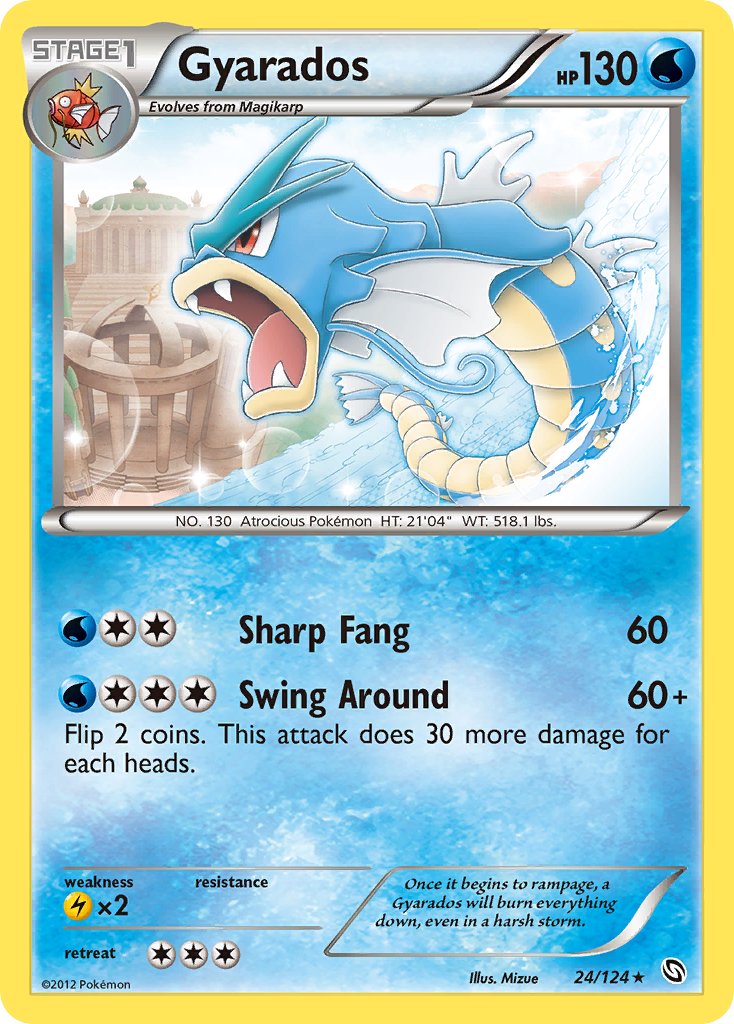 Gyarados (24/124) (Cosmos Holo) (Blister Exclusive) [Black & White: Dragons Exalted] | L.A. Mood Comics and Games