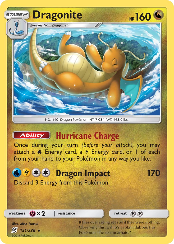 Dragonite (151/236) (Cracked Ice Holo) (Theme Deck Exclusives) [Sun & Moon: Unified Minds] | L.A. Mood Comics and Games