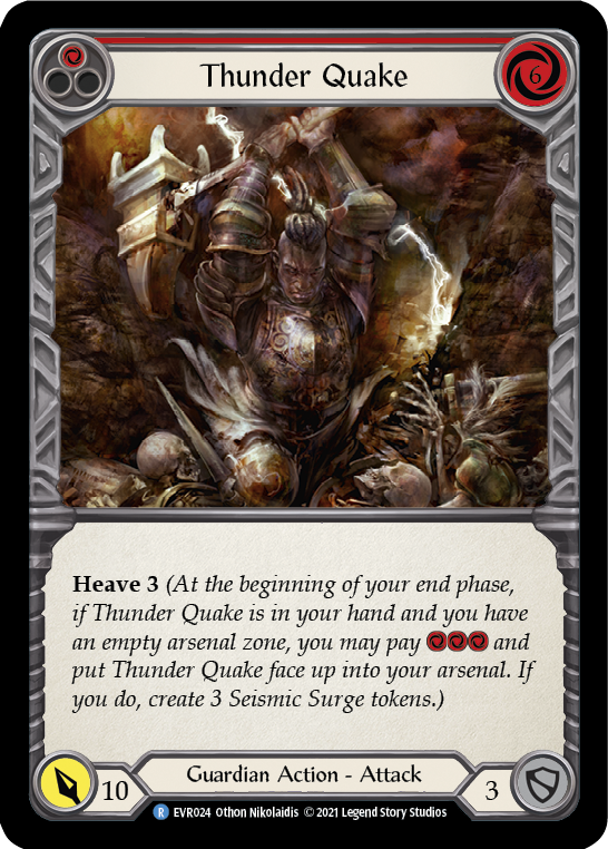 Thunder Quake (Red) [EVR024] (Everfest)  1st Edition Rainbow Foil | L.A. Mood Comics and Games