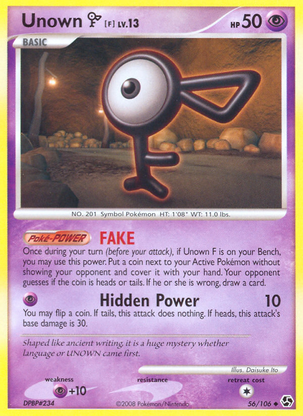 Unown F (56/106) [Diamond & Pearl: Great Encounters] | L.A. Mood Comics and Games