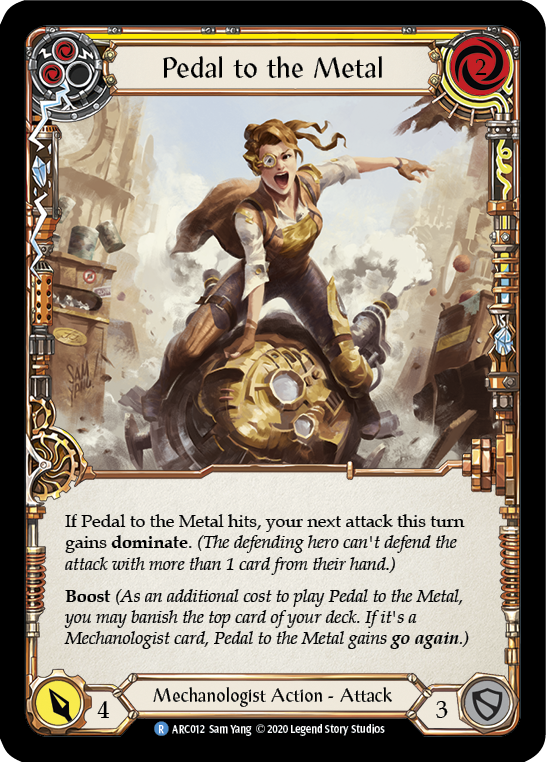 Pedal to the Metal (Yellow) [U-ARC012] (Arcane Rising Unlimited)  Unlimited Normal | L.A. Mood Comics and Games