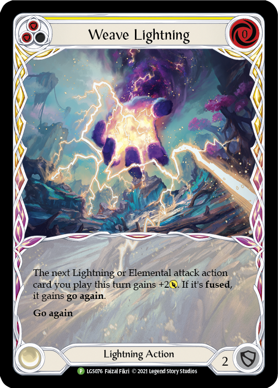 Weave Lightning (Yellow) [LGS076] (Promo)  Rainbow Foil | L.A. Mood Comics and Games