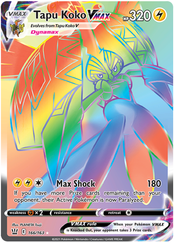 Tapu Koko VMAX (166/163) [Sword & Shield: Battle Styles] | L.A. Mood Comics and Games