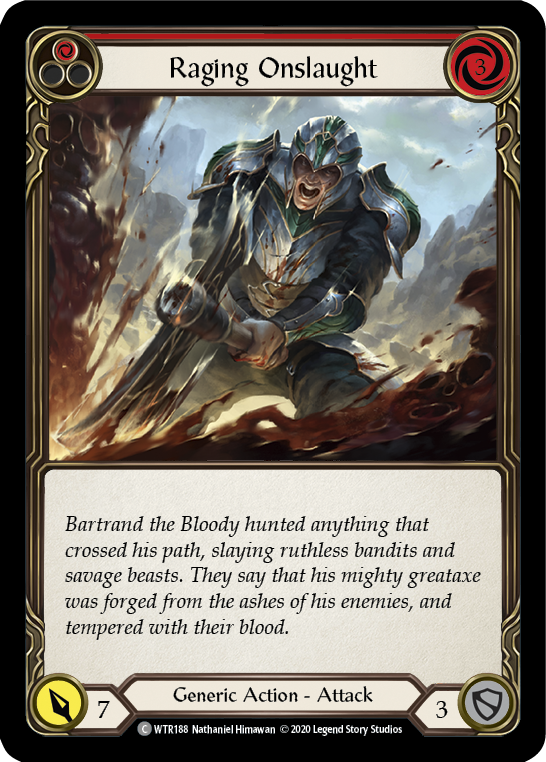Raging Onslaught (Red) [U-WTR188] (Welcome to Rathe Unlimited)  Unlimited Normal | L.A. Mood Comics and Games