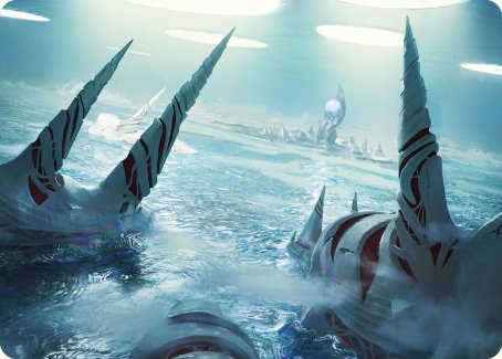 Seachrome Coast Art Card [Phyrexia: All Will Be One Art Series] | L.A. Mood Comics and Games