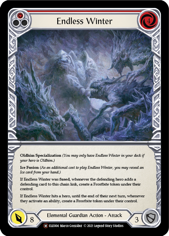 Endless Winter [U-ELE004] (Tales of Aria Unlimited)  Unlimited Rainbow Foil | L.A. Mood Comics and Games