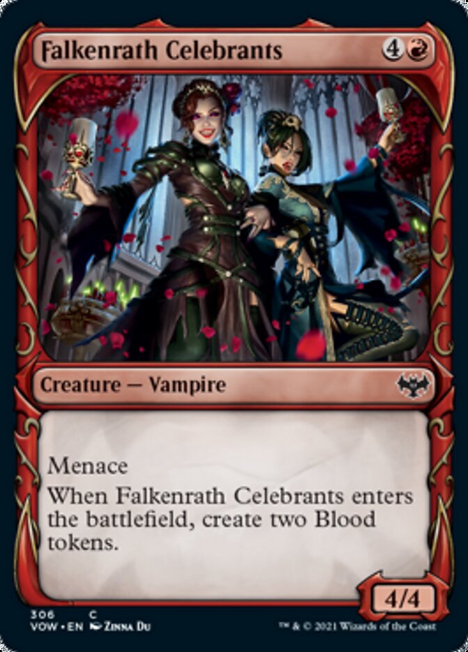 Falkenrath Celebrants (Showcase Fang Frame) [Innistrad: Crimson Vow] | L.A. Mood Comics and Games