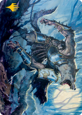 Moonrage Brute Art Card (Gold-Stamped Signature) [Innistrad: Midnight Hunt Art Series] | L.A. Mood Comics and Games