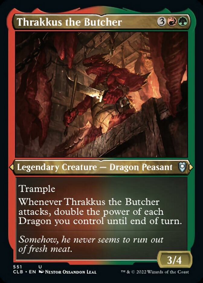 Thrakkus the Butcher (Foil Etched) [Commander Legends: Battle for Baldur's Gate] | L.A. Mood Comics and Games