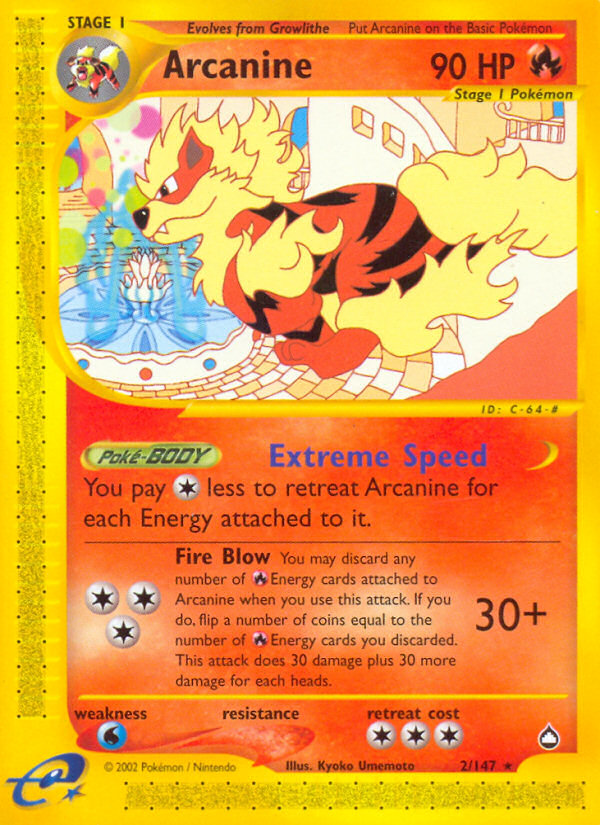 Arcanine (2/147) [Aquapolis] | L.A. Mood Comics and Games