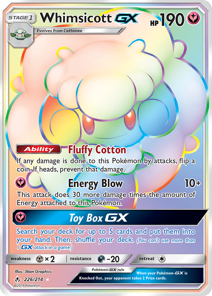 Whimsicott GX (226/214) [Sun & Moon: Unbroken Bonds] | L.A. Mood Comics and Games