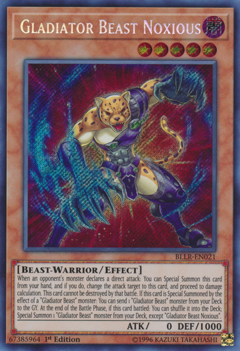 Gladiator Beast Noxious [BLLR-EN021] Secret Rare | L.A. Mood Comics and Games