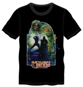 Star Wars Charaters Poster Return of the Jedi Black Tee MED | L.A. Mood Comics and Games