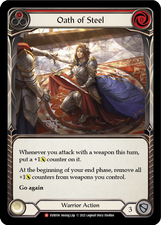 Oath of Steel (Red) [EVR056] (Everfest)  1st Edition Rainbow Foil | L.A. Mood Comics and Games