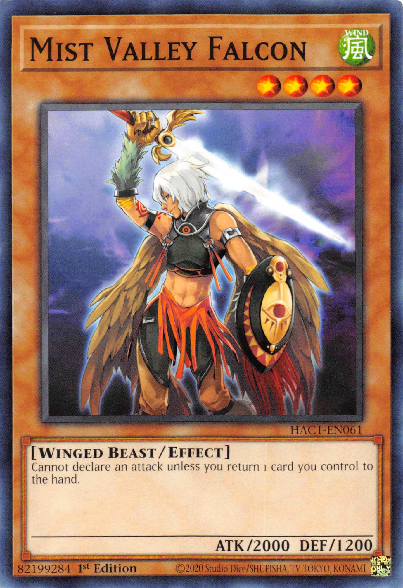 Mist Valley Falcon [HAC1-EN061] Common | L.A. Mood Comics and Games