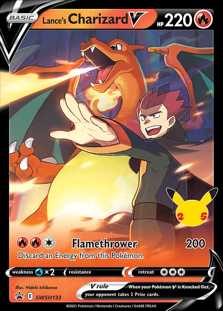 Lance's Charizard V (SWSH133) (Jumbo Card) [Sword & Shield: Black Star Promos] | L.A. Mood Comics and Games