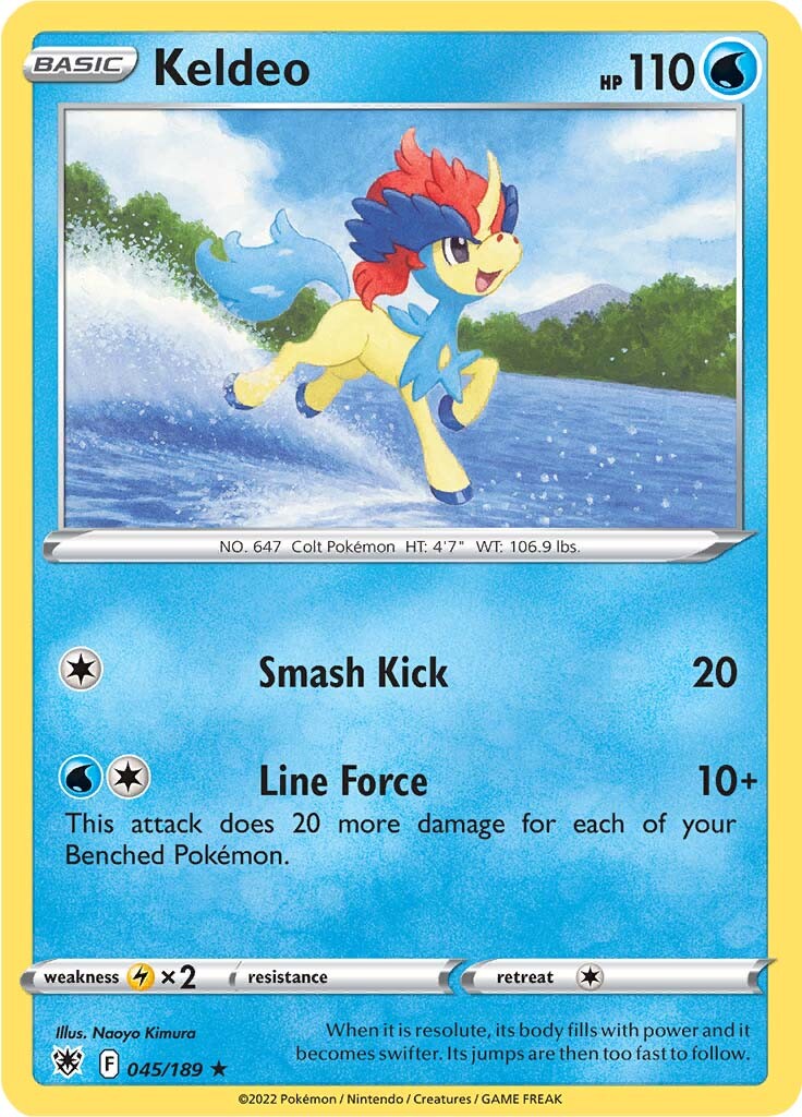 Keldeo (045/189) (Theme Deck Exclusive) [Sword & Shield: Astral Radiance] | L.A. Mood Comics and Games