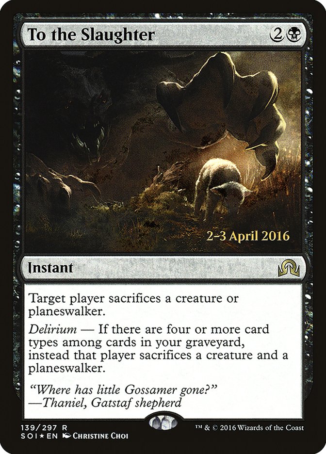 To the Slaughter [Shadows over Innistrad Prerelease Promos] | L.A. Mood Comics and Games