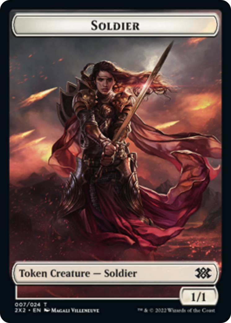 Spider // Soldier Double-Sided Token [Double Masters 2022 Tokens] | L.A. Mood Comics and Games