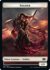 Worm // Soldier Double-Sided Token [Double Masters 2022 Tokens] | L.A. Mood Comics and Games