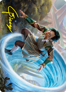 Vortex Runner Art Card (Gold-Stamped Signature) [Strixhaven: School of Mages Art Series] | L.A. Mood Comics and Games