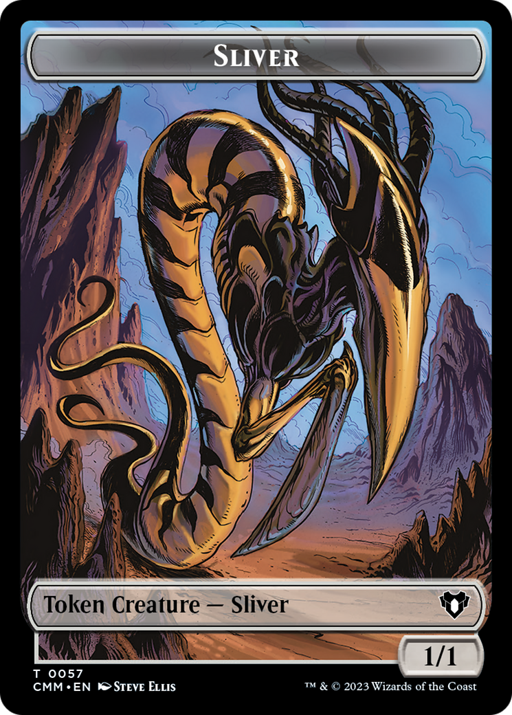 Sliver Army // Sliver Double-Sided Token [Commander Masters Tokens] | L.A. Mood Comics and Games