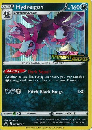 Hydreigon (SWSH037) (Prerelease Promo) [Sword & Shield: Black Star Promos] | L.A. Mood Comics and Games