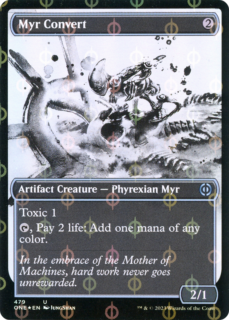 Myr Convert (Showcase Ichor Step-and-Compleat Foil) [Phyrexia: All Will Be One] | L.A. Mood Comics and Games