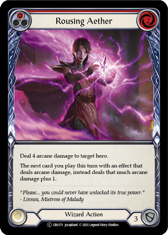 Rousing Aether (Red) [U-CRU171] (Crucible of War Unlimited)  Unlimited Rainbow Foil | L.A. Mood Comics and Games