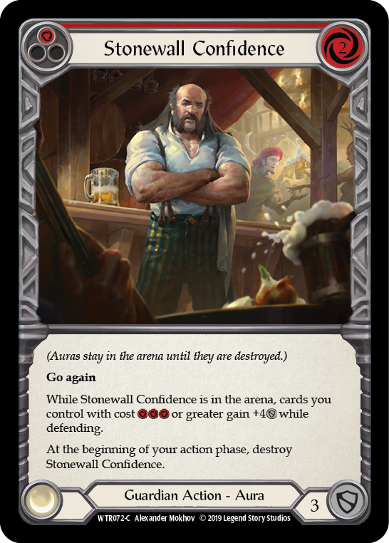 Stonewall Confidence (Red) [WTR072-C] (Welcome to Rathe)  Alpha Print Rainbow Foil | L.A. Mood Comics and Games