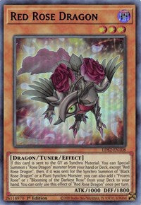 Red Rose Dragon (Blue) [LDS2-EN108] Ultra Rare | L.A. Mood Comics and Games