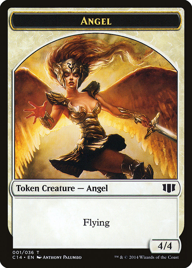 Angel // Cat Double-Sided Token [Commander 2014 Tokens] | L.A. Mood Comics and Games