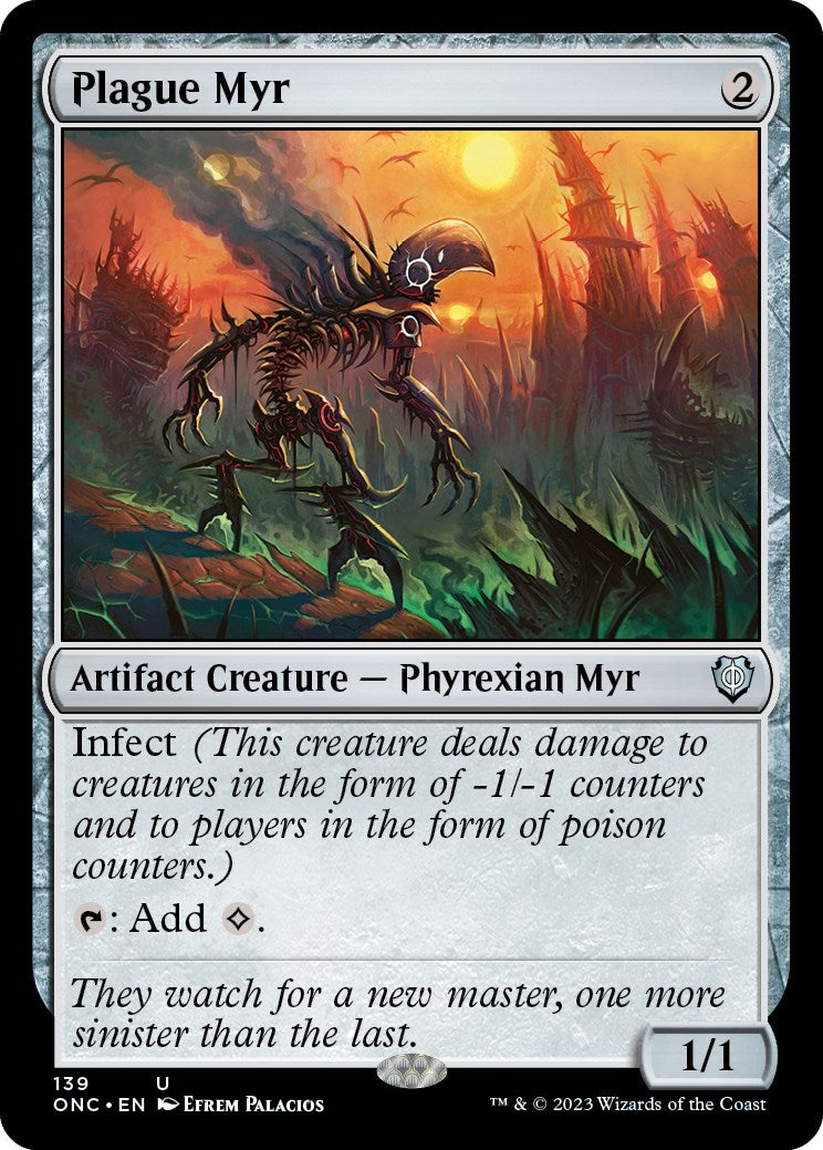 Plague Myr [Phyrexia: All Will Be One Commander] | L.A. Mood Comics and Games