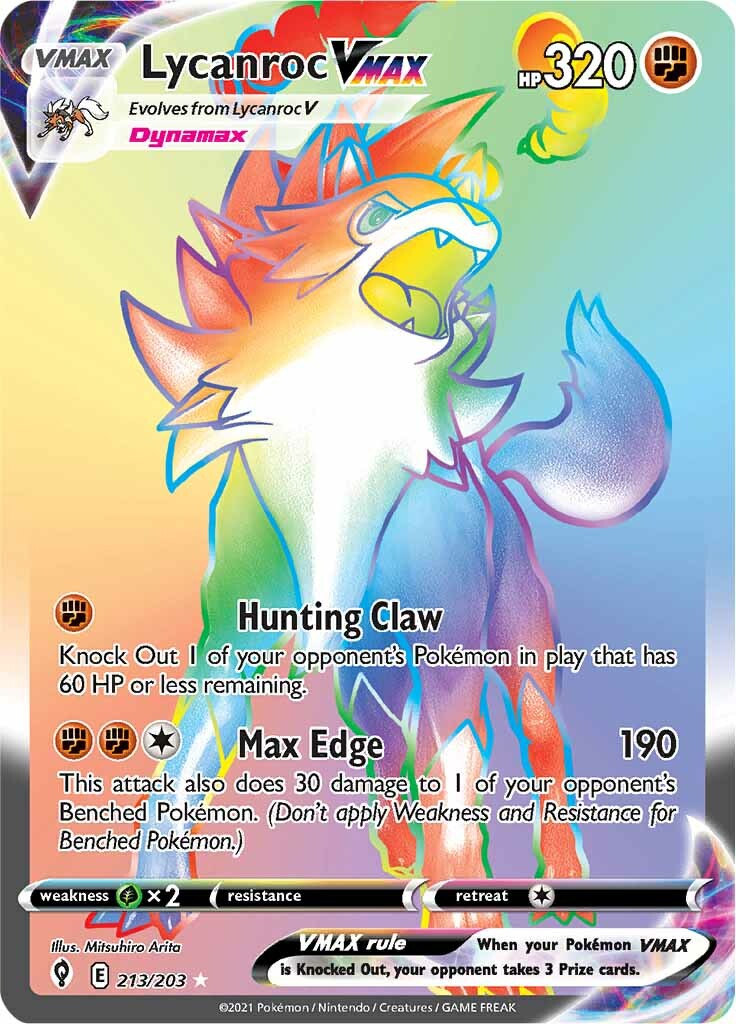 Lycanroc VMAX (213/203) [Sword & Shield: Evolving Skies] | L.A. Mood Comics and Games