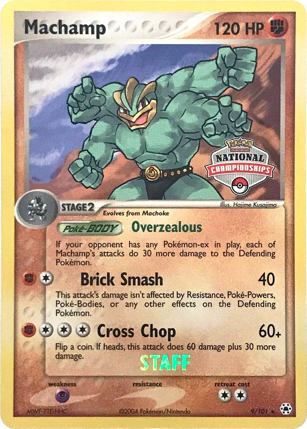 Machamp (9/101) (National Championships Promo) (Staff) [EX: Hidden Legends] | L.A. Mood Comics and Games