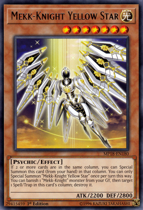 Mekk-Knight Yellow Star [MP18-EN180] Rare | L.A. Mood Comics and Games