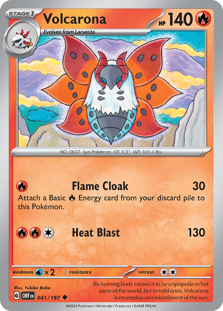 Volcarona (041/197) [Scarlet & Violet: Obsidian Flames] | L.A. Mood Comics and Games