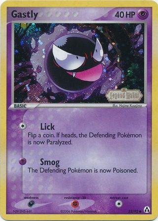Gastly (52/92) (Stamped) [EX: Legend Maker] | L.A. Mood Comics and Games