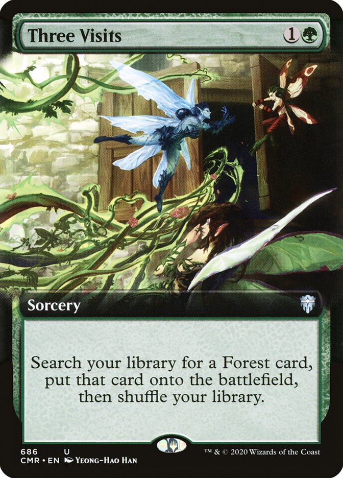Three Visits (Extended Art) [Commander Legends] | L.A. Mood Comics and Games