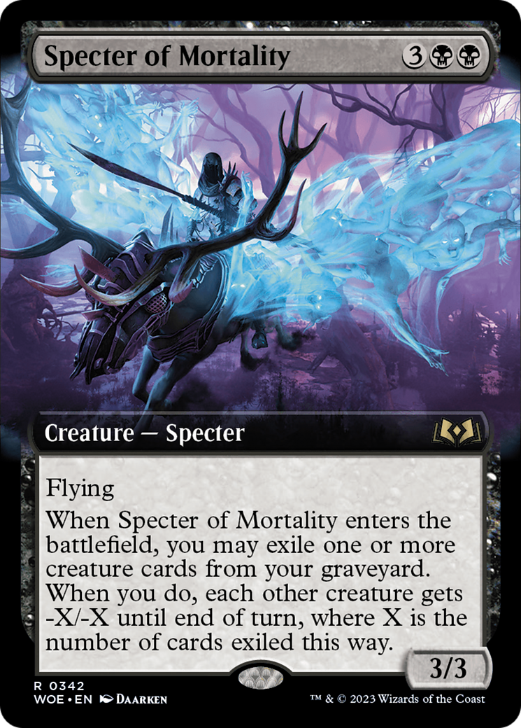 Specter of Mortality (Extended Art) [Wilds of Eldraine] | L.A. Mood Comics and Games