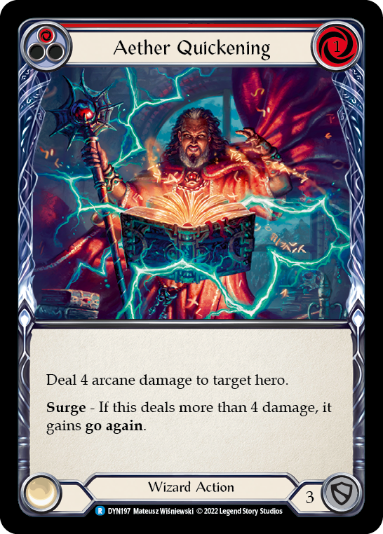 Aether Quickening (Red) [DYN197] (Dynasty)  Rainbow Foil | L.A. Mood Comics and Games