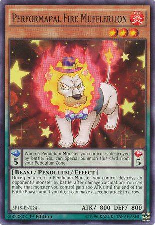 Performapal Fire Mufflerlion [SP15-EN024] Common | L.A. Mood Comics and Games