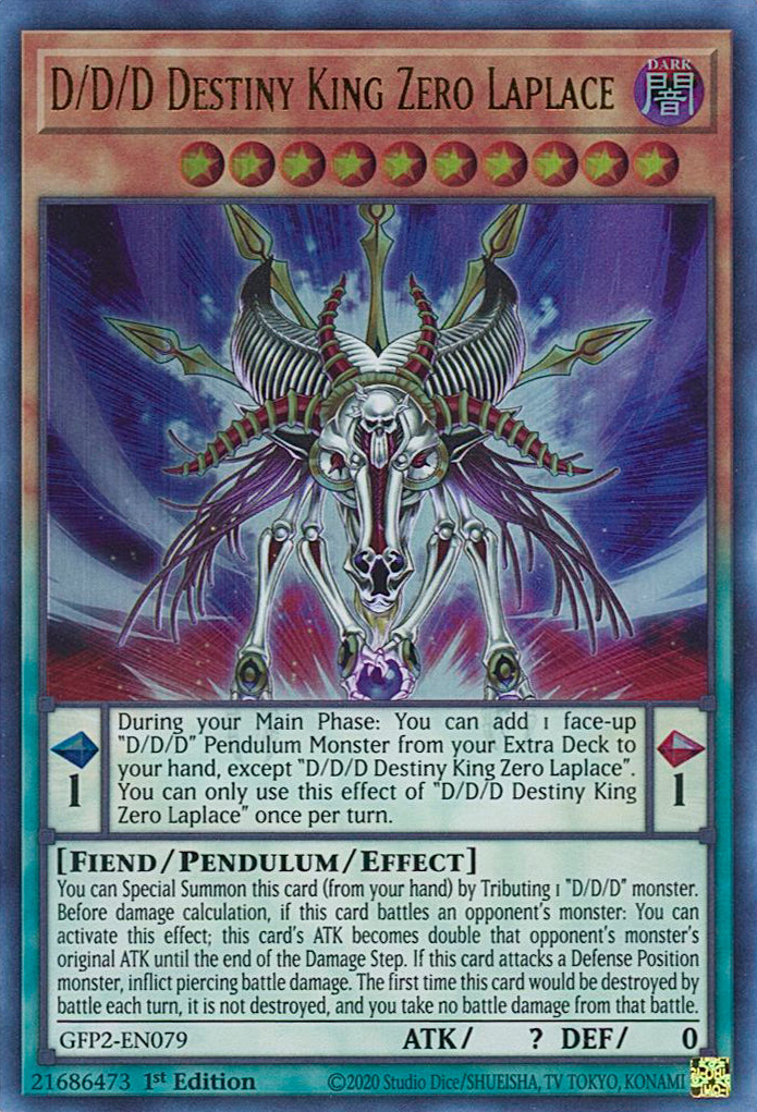 D/D/D Destiny King Zero Laplace [GFP2-EN079] Ultra Rare | L.A. Mood Comics and Games