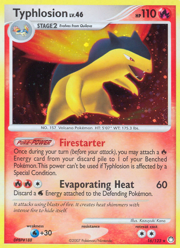 Typhlosion (16/123) [Diamond & Pearl: Mysterious Treasures] | L.A. Mood Comics and Games