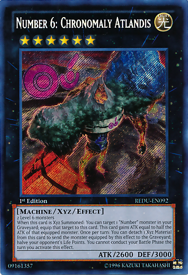 Number 6: Chronomaly Atlandis [REDU-EN092] Secret Rare | L.A. Mood Comics and Games