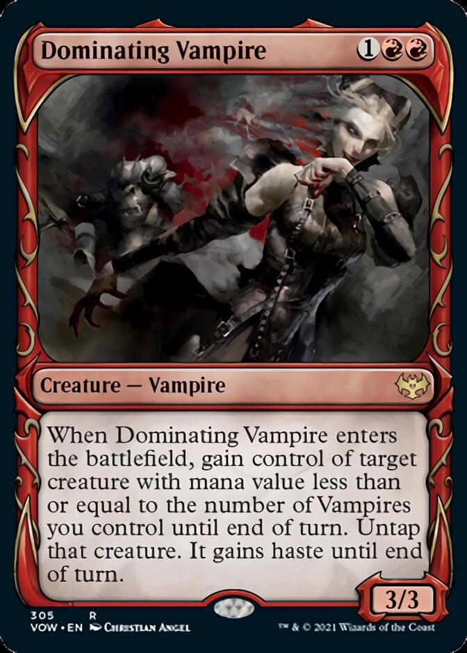 Dominating Vampire (Showcase Fang Frame) [Innistrad: Crimson Vow] | L.A. Mood Comics and Games