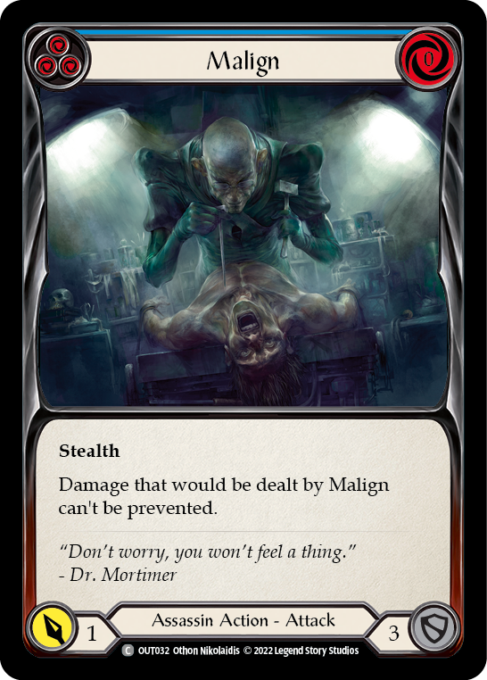 Malign (Blue) [OUT032] (Outsiders)  Rainbow Foil | L.A. Mood Comics and Games