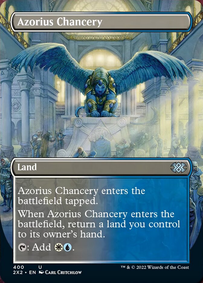 Azorius Chancery (Borderless Alternate Art) [Double Masters 2022] | L.A. Mood Comics and Games