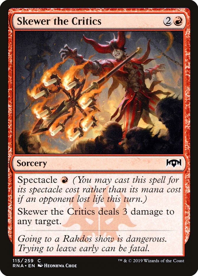 Skewer the Critics [Ravnica Allegiance] | L.A. Mood Comics and Games