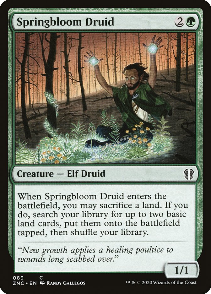 Springbloom Druid [Zendikar Rising Commander] | L.A. Mood Comics and Games